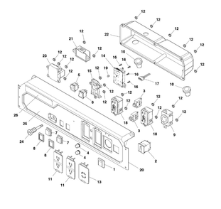 Control Panel Diagram and Parts List for 030791-00  Briggs and Stratton Generator
